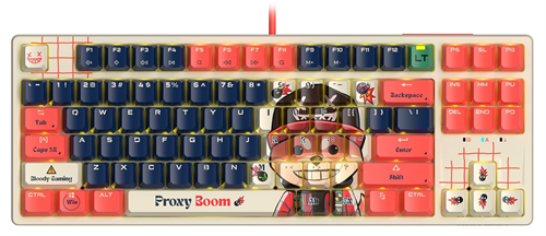 Клавиатура A4Tech AT87 Proxy Boom бежевый/красный USB for gamer LED (AT87) кабель 1.8м AT87-1