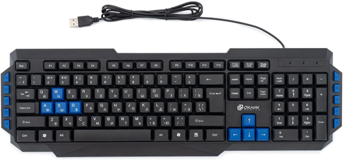 Клавиатура Оклик 750G FROST WAR черный/черный USB Multimedia for gamer (337452) кабель 1.8м 337452