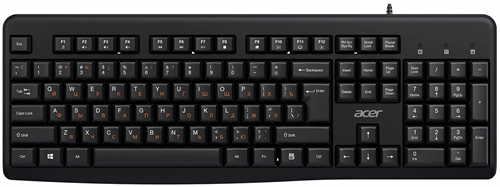 Клавиатура Acer OKW500 черный USB Multimedia (ZL.KBDEE.01T) кабель 1.8м ZL.KBDEE.01T