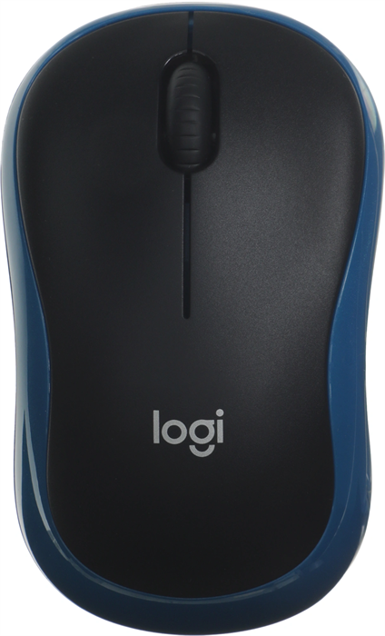 Мышь Logitech M185 черный/синий оптическая 1000dpi беспров. USB для ноутбука 2but (910-002632) 910-002632