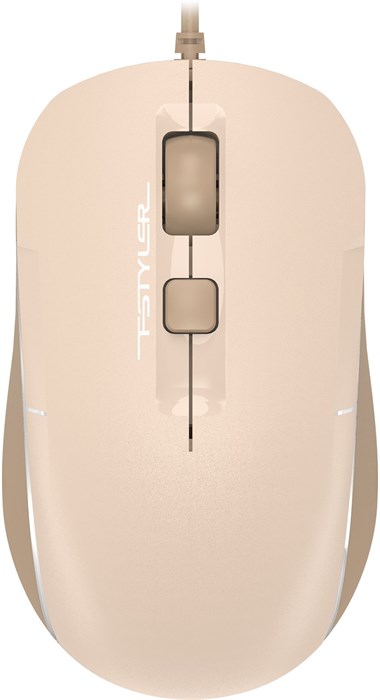 Мышь A4Tech Fstyler FM26 бежевый/коричневый оптическая 1600dpi USB для ноутбука 4but (FM26 USB (CAFE FM26 USB (CAFE LATTE)
