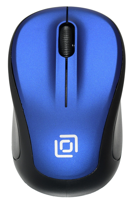 Мышь Оклик 665MW черный/синий оптическая 1600dpi беспров. USB для ноутбука 3but (1025132) 1025132