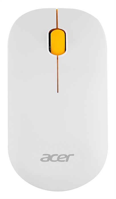 Мышь Acer OMR200 белый/желтый оптическая 1200dpi беспров. USB для ноутбука 3but (ZL.MCEEE.020) ZL.MCEEE.020