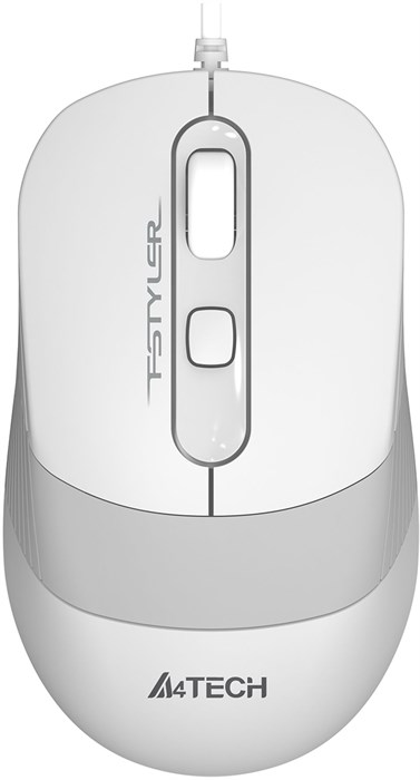 Мышь A4Tech Fstyler FM10S белый/серый оптическая 1600dpi silent USB 3but (FM10S USB WHITE) FM10S USB WHITE