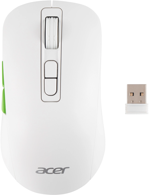 Мышь Acer OMR311 белый оптическая 2400dpi беспров. BT/Radio USB 7but (ZL.MCECC.034) ZL.MCECC.034