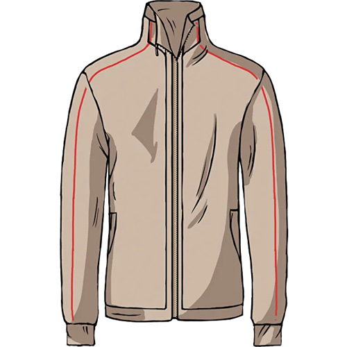 Толстовка форменная "Юнармия" - бежевая с красной вставкой UNAR-0006