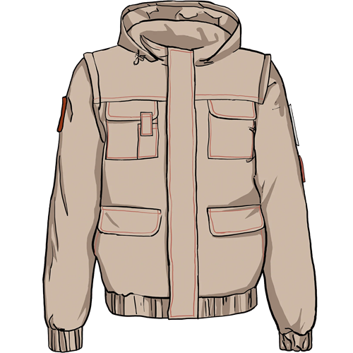 Куртка форменная демисезонная утепленная "Юнармия" - бежевая UNAR-00010