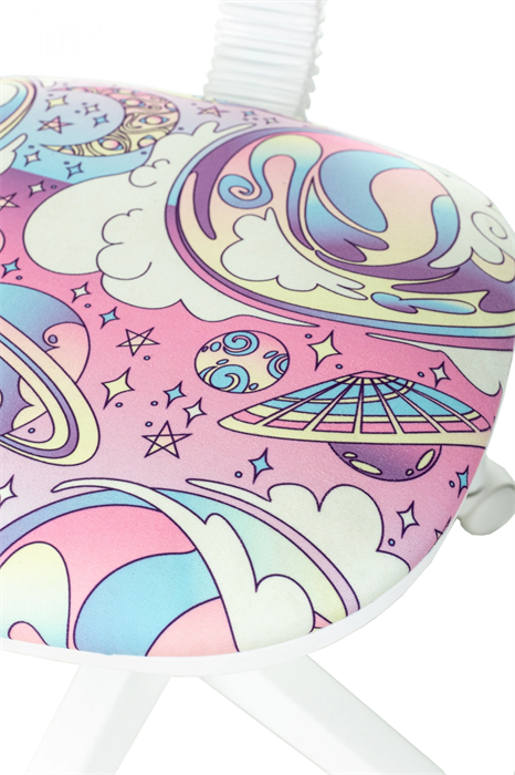 Кресло детское Бюрократ CH-W204NX мультиколор луна розовая крестов. пластик пластик белый CH-W204NX/MOON_PK