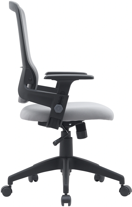 Кресло Cactus CS-MC313-BKGY черный/серый сетка/ткань низк.спин. крестов. пластик пластик черный CS-MC313-BKGY