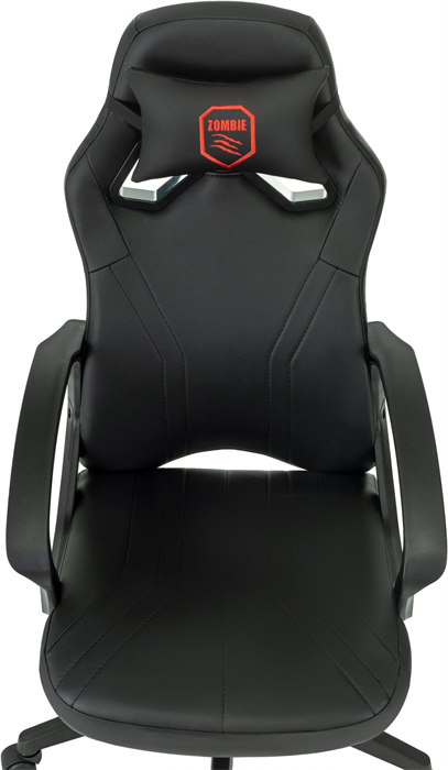 Кресло игровое Zombie 50 черный экокожа крестов. пластик пластик черный ZOMBIE 50 B