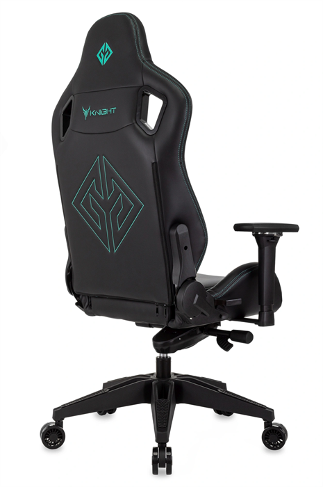 Кресло игровое Knight Titgame черный экокожа с подголов. крестов. пластик KNIGHT TITGAME