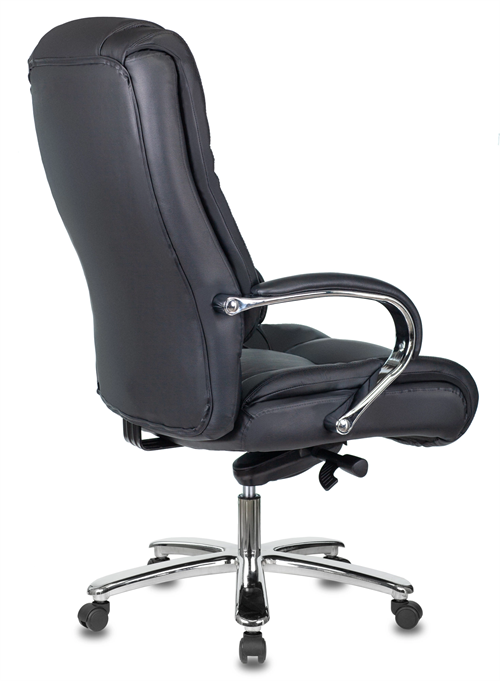 Кресло руководителя Бюрократ T-9925SL черный кожа крестов. металл хром T-9925SL/BLACK