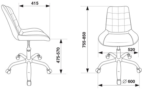 Кресло Бюрократ CH-350SL светло-бежевый текстиль/экокожа крестов. металл хром CH-350SL/IVORY