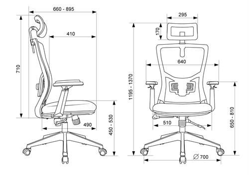 Кресло эргономичное Бюрократ MC-811-H черный Elastic-102 сетка/ткань крестов. пластик MC-811-H/BLACK