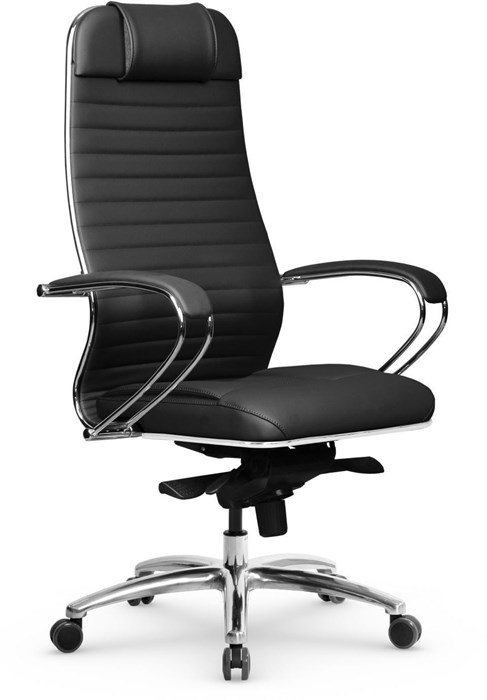 Кресло Метта Samurai KL-1.04 MPES черный сиденье черный экокожа с подголов. крестов. металл хром Z312296457