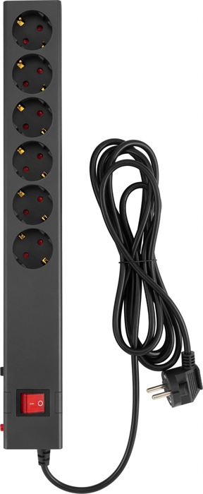 Сетевой фильтр Buro 600SE-16-3-B 3м (6 розеток) черный (коробка) 600SE-16-3-B