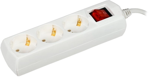 Сетевой удлинитель IEK У03В 1.5м (3 розетки) белый (пакет ПЭ) WYP10-10-03-D15-ZK-G