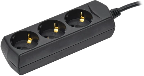 Сетевой удлинитель IEK У03 5м (3 розетки) черный (пакет ПЭ) WYP10-10-03-05-Z-K02-G