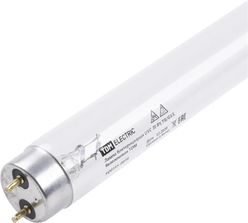 Лампа бактерицидная UVC 30 Вт, T8/G13, безозоновая TDM 47370