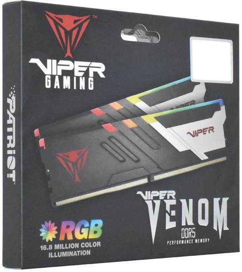 Память DDR5 2x16Gb 7400MHz Patriot PVVR532G740C36K Viper Venom RGB RTL Gaming PC5-59200 CL36 DIMM 28 PVVR532G740C36K