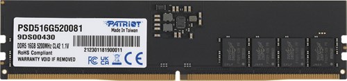Память DDR5 16GB 5200MHz Patriot PSD516G520081 Signature RTL PC5-41600 CL42 DIMM 288-pin 1.1В single PSD516G520081