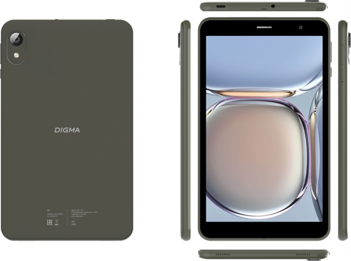 Планшет Digma R8 T606 (1.6) 8C RAM4Gb ROM64Gb 8" IPS 1280x800 4G Android 15 темно-серый 5Mpix 2Mpix  DA1C8P02