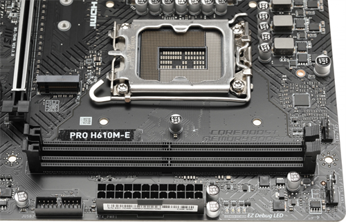 Материнская плата MSI PRO H610M-E Soc-1700 Intel H610 2xDDR5 mATX AC`97 8ch(7.1) GbLAN+VGA+HDMI PRO H610M-E
