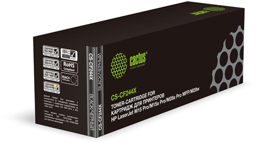 Картридж лазерный Cactus CS-CF244X CF244X черный (2000стр.) для HP LJ M15 Pro/M15a Pro/M28a Pro MFP/ CS-CF244X