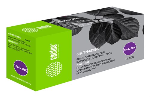 Картридж лазерный Cactus CS-TN423BK TN-423BK черный (6500стр.) для Brother DCP L8410CDW/HL L8260CDW/ CS-TN423BK