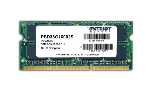 Память DDR3 8Gb 1600MHz Patriot PSD38G16002S RTL PC3-12800 CL11 SO-DIMM 204-pin 1.5В dual rank Ret PSD38G16002S
