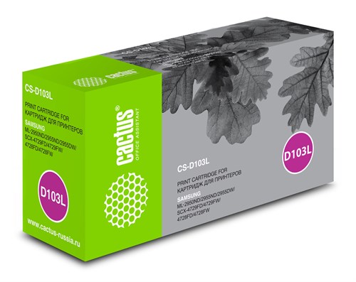 Картридж лазерный Cactus CS-D103L MLT-D103L черный (2500стр.) для Samsung SCX-4728FD/ML-2955ND/2955D CS-D103L