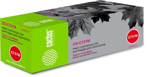 Картридж лазерный Cactus CS-C731M 731 M пурпурный (1800стр.) для Canon LaserBase MF8230 i-Sensys/MF8 CS-C731M