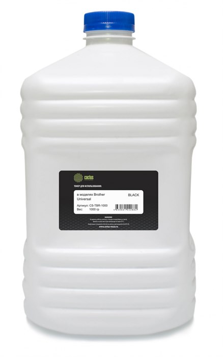 Тонер Cactus CS-TBR-1000 черный флакон 1000гр. для принтера Brother Universal TN-1075/1095/TN-2080/2 CS-TBR-1000