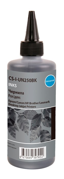 Чернила Cactus CS-I-Un250BK черный 250мл для Epson/Canon/HP/Brother Ecotank CS-I-UN250BK
