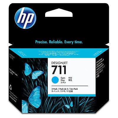 Картридж струйный HP 711 CZ134A голубой тройная упак. (29мл) для HP DJ T120/T520 CZ134A