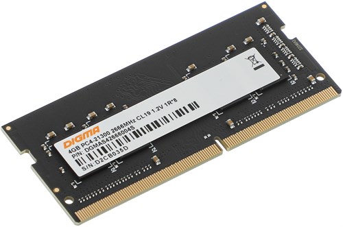 Память DDR4 4Gb 2666MHz Digma DGMAS42666004S RTL PC4-21300 CL19 SO-DIMM 260-pin 1.2В single rank Ret DGMAS42666004S