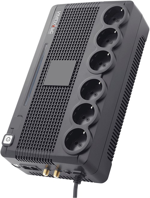 Источник бесперебойного питания Импульс Пионер 650 360Вт 650ВА черный PR65101