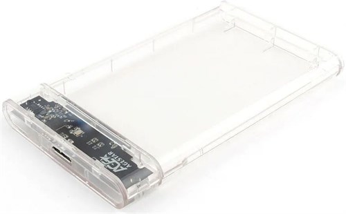 Внешний корпус для HDD/SSD AgeStar 3UB2P4C SATA III USB3.0 пластик прозрачный 2.5" 3UB2P4C