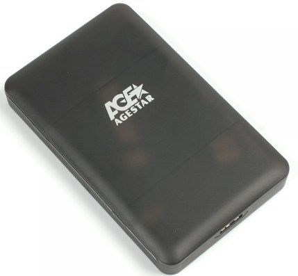 Внешний корпус для HDD/SSD AgeStar 3UBCP3 SATA USB3.0 пластик черный 2.5" 3UBCP3