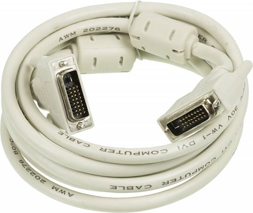 Кабель Ningbo DVI-D Dual Link (m) DVI-D Dual Link (m) 3м (RD-DVI-3-BR) феррит.кольца черный (блистер RD-DVI-3-BR