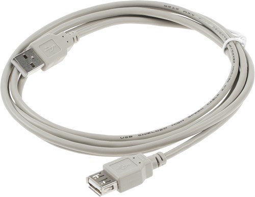 Кабель-удлинитель USB A(m) USB A(f) 1.8м серый 13673