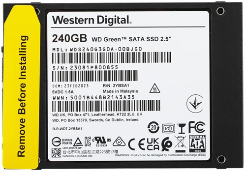 Накопитель SSD WD SATA-III 240GB WDS240G3G0A Green 2.5" WDS240G3G0A