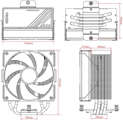 Устройство охлаждения(кулер) ID-Cooling Frozn A410 ARGB Soc-AM5/AM4/1200/1700/1851 белый 4-pin 29.9d FROZN A410 ARGB WHITE