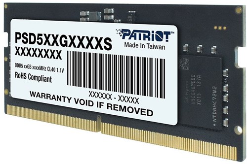 Память DDR5 32GB 4800MHz Patriot PSD532G48002S RTL PC5-38400 CL40 SO-DIMM 262-pin 1.1В dual rank Ret PSD532G48002S