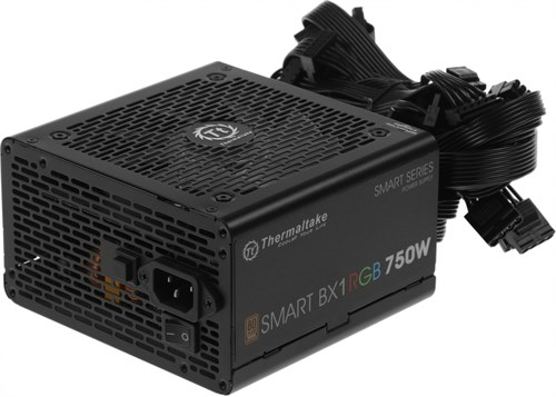 Блок питания Thermaltake ATX 750W Smart BX1 RGB 80+ bronze (20+4pin) APFC 120mm fan color LED 8xSATA PS-SPR-0750NHSABE-1
