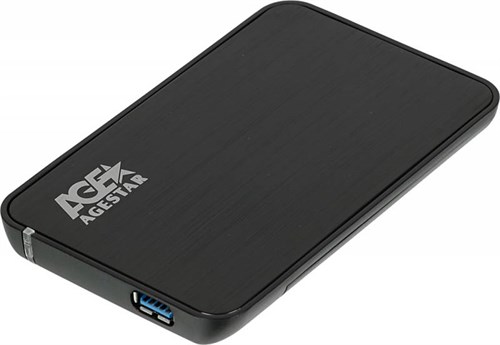 Внешний корпус для HDD/SSD AgeStar 3UB2A8-6G SATA I/II/III пластик/алюминий черный 2.5" 3UB2A8J-6G (BLACK)