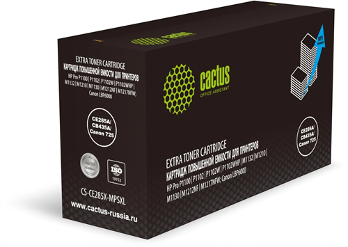 Картридж лазерный Cactus CS-CE285X-MPSXL CE285A/CB435A/Canon 725 черный (8000стр.) для HP Pro P1100/ CS-CE285X-MPSXL
