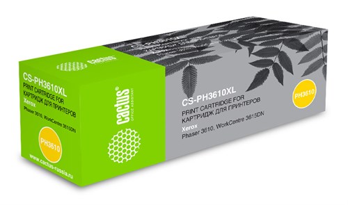 Картридж лазерный Cactus CS-PH3610XL 106R02732 черный (25300стр.) для Xerox Phaser 3610/WC 3615DN с  CS-PH3610XL