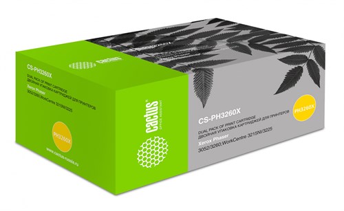 Картридж лазерный Cactus CS-PH3260X 106R02782 черный набор двойная упак. (6000стр.) для Xerox Ph 305 CS-PH3260X