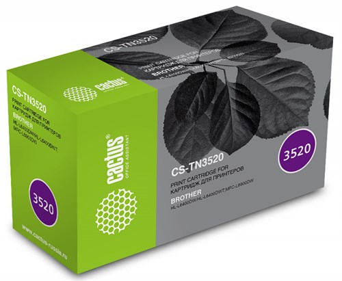Картридж лазерный Cactus CS-TN3520 TN-3520 черный (20000стр.) для Brother HL L6400DW/L6900DW/L6900DW CS-TN3520